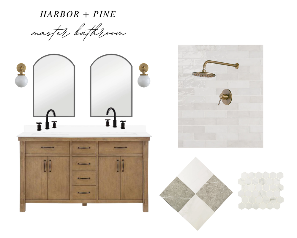 New House Build: The Bathrooms Design Boards — Harbor + Pine