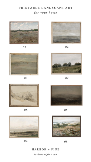 Printable Landscape Art for Your Home — Harbor + Pine