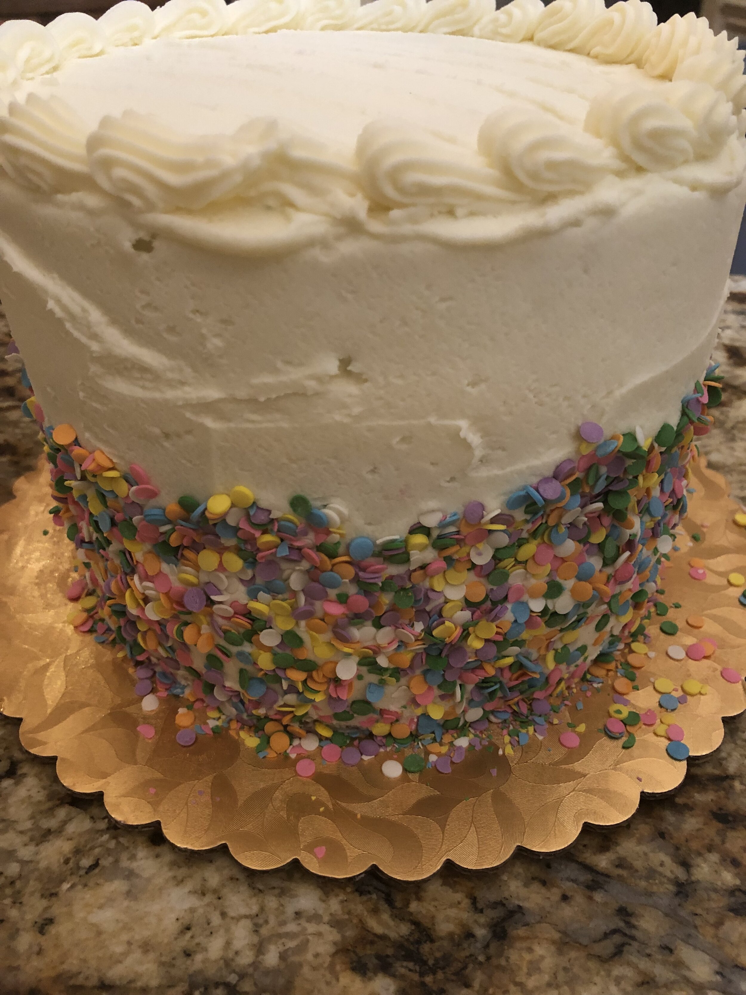 Frosted Funfetti Layer Cake
