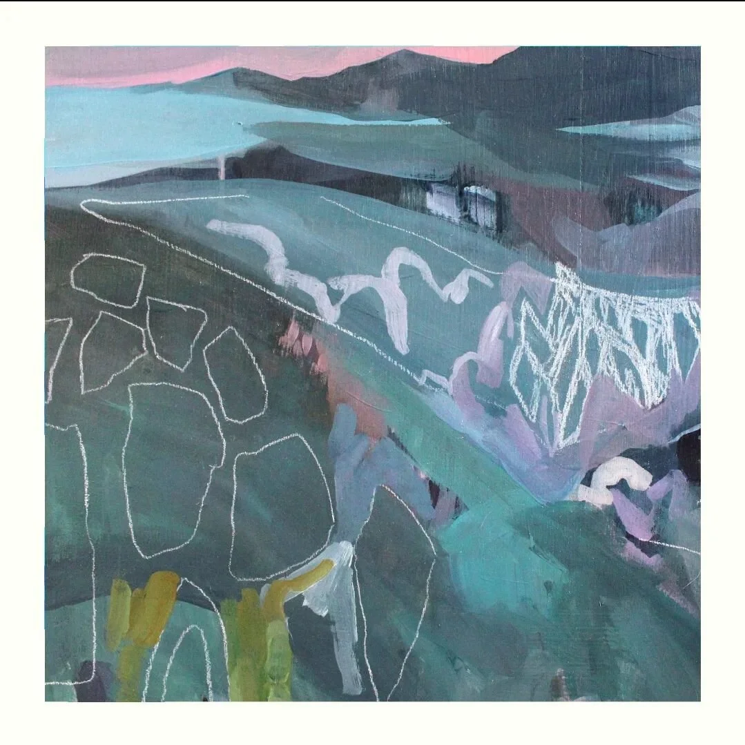 Thought I'd show you a close up of a current work in progress. Landscape on timber. I have about 6 pieces on the go which I flit between and photograph at different stages. Each close up looks like a new piece in its own right. 
.
.
.
.
#landscapeart