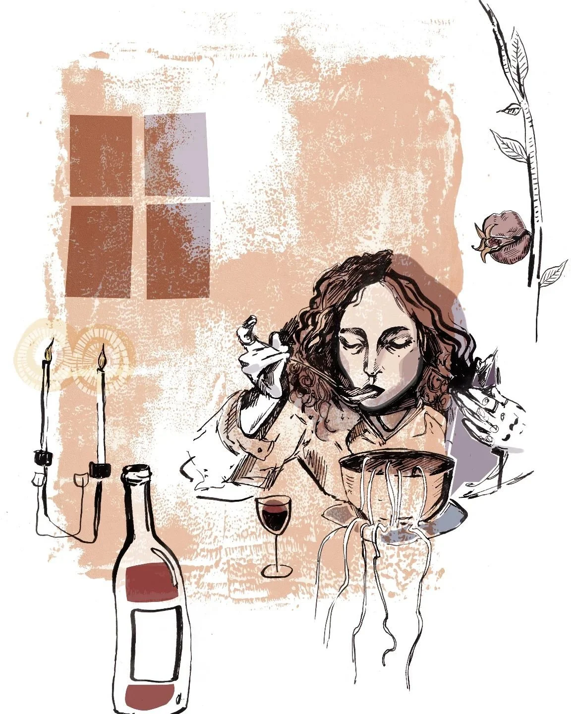 🍜 Noodle lady here, enjoying a bowl of ramen ft. runaway noods. I wanted to create something cosy and autumnal,  and just cause you're having dinner alone doesn't mean you can't treat yourself to candles and vin. 
.
.
.
.
#autumn #autmnal #noodles #