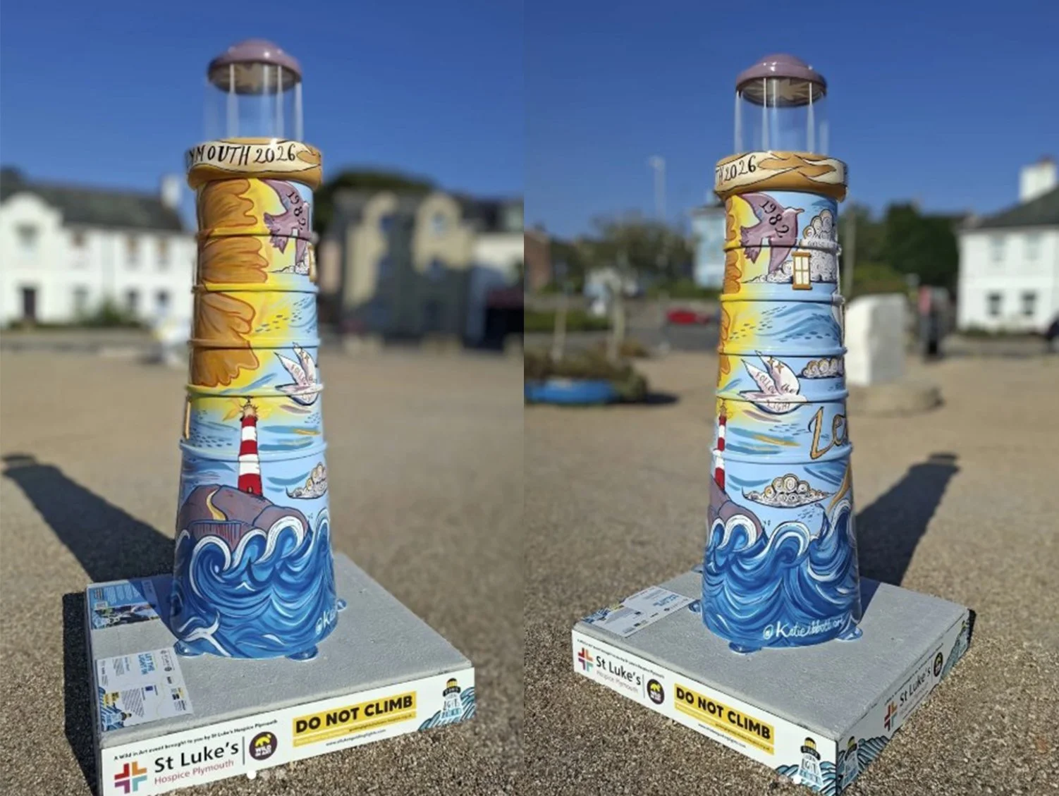"LET THE LIGHT IN" Painting a Lighthouse for St. Luke's Art Trail 