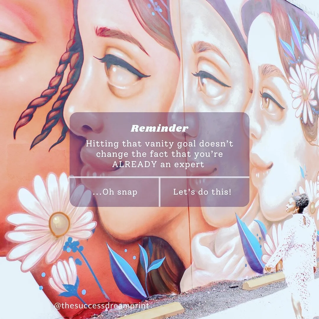 Let&rsquo;s be real here for a minute&hellip;

The goals of:
🎯 Hitting 4, 5, and 6 figures in your business income
🎯 Helping hundreds of clients
🎯 Million dollars in revenue
🎯 Any other goal that is focused around YOU
🎯 Build your credibility mo