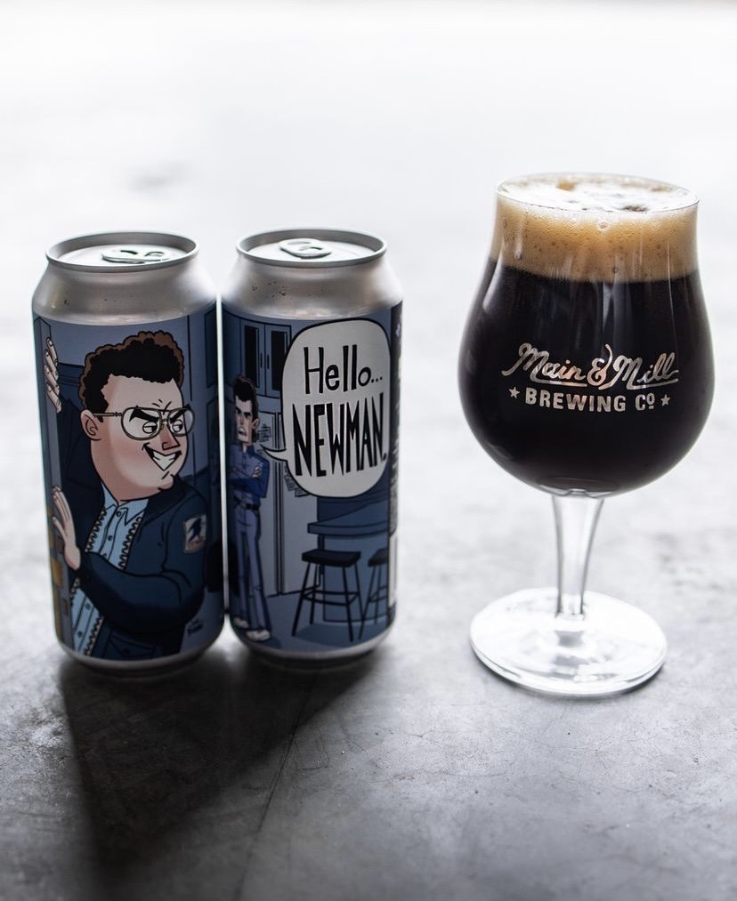 "Hello Newman" design on cans