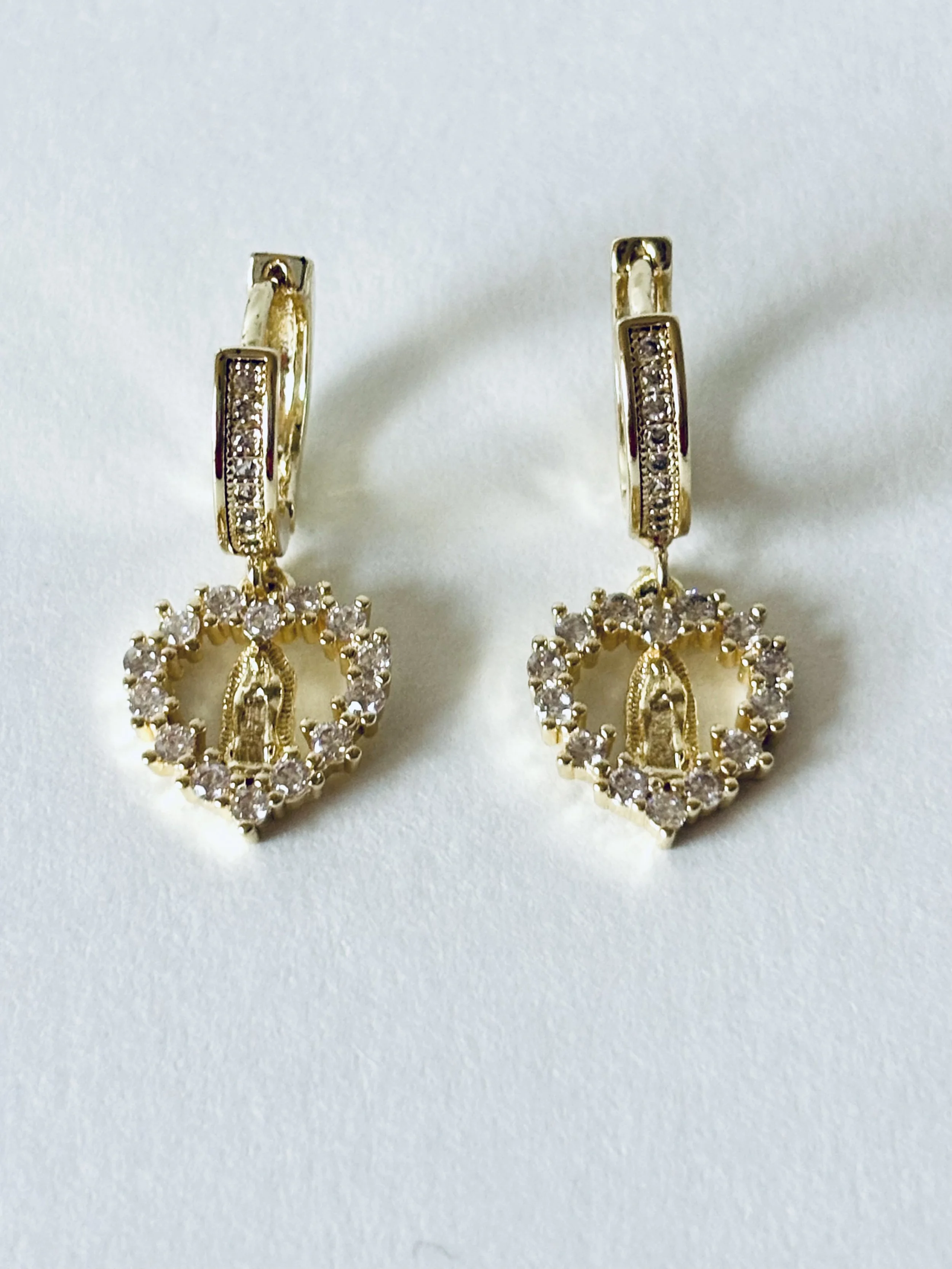 Our Lady Crystal Diamond Earrings