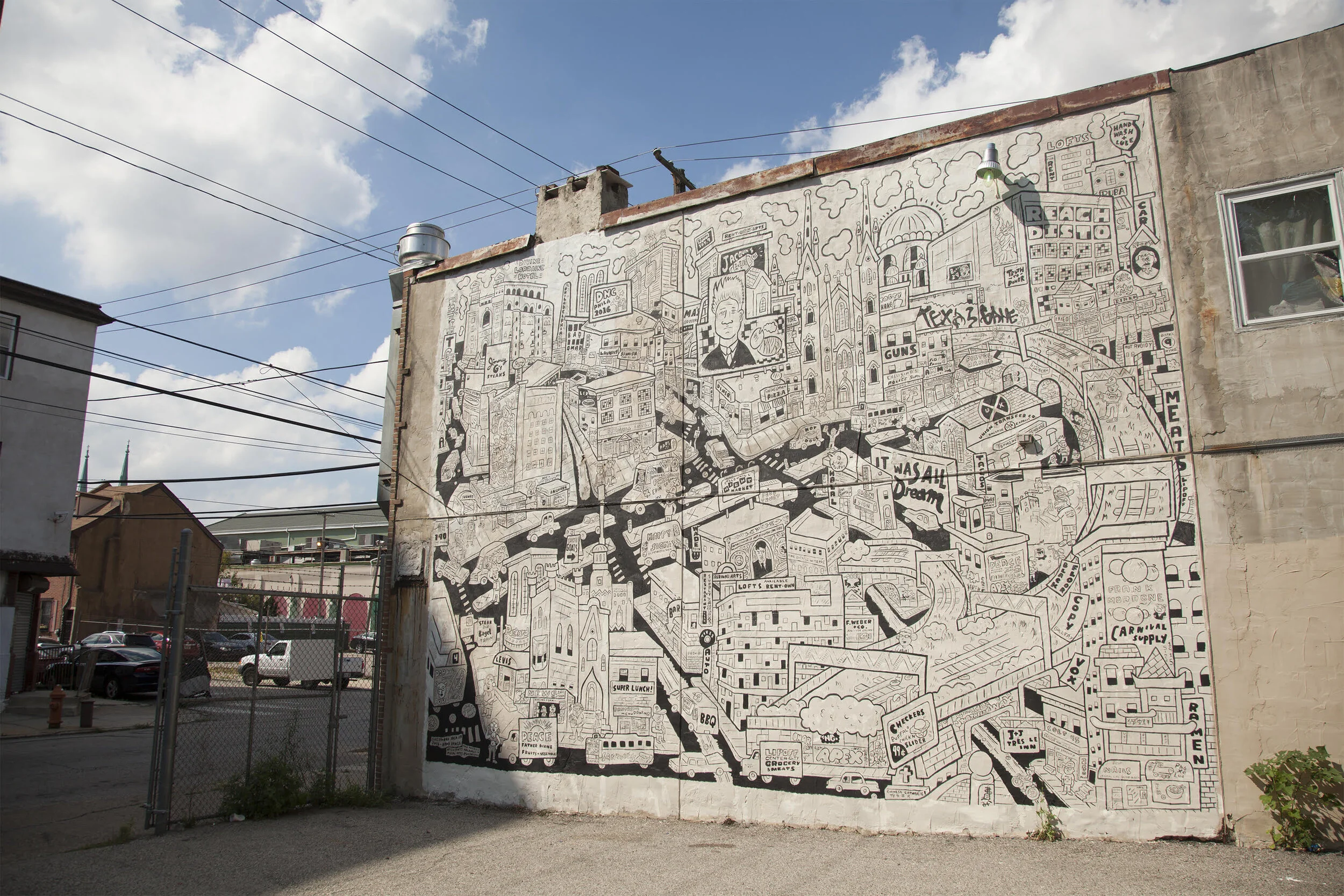 "Eraserhood" Mural by Hawk Krall