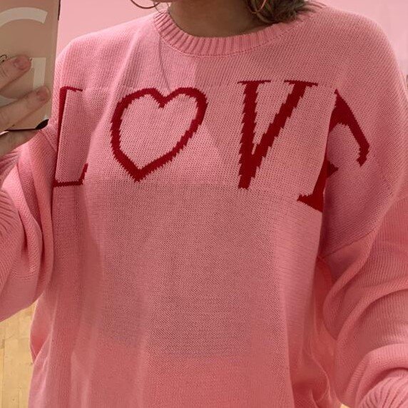 oversized love jumper