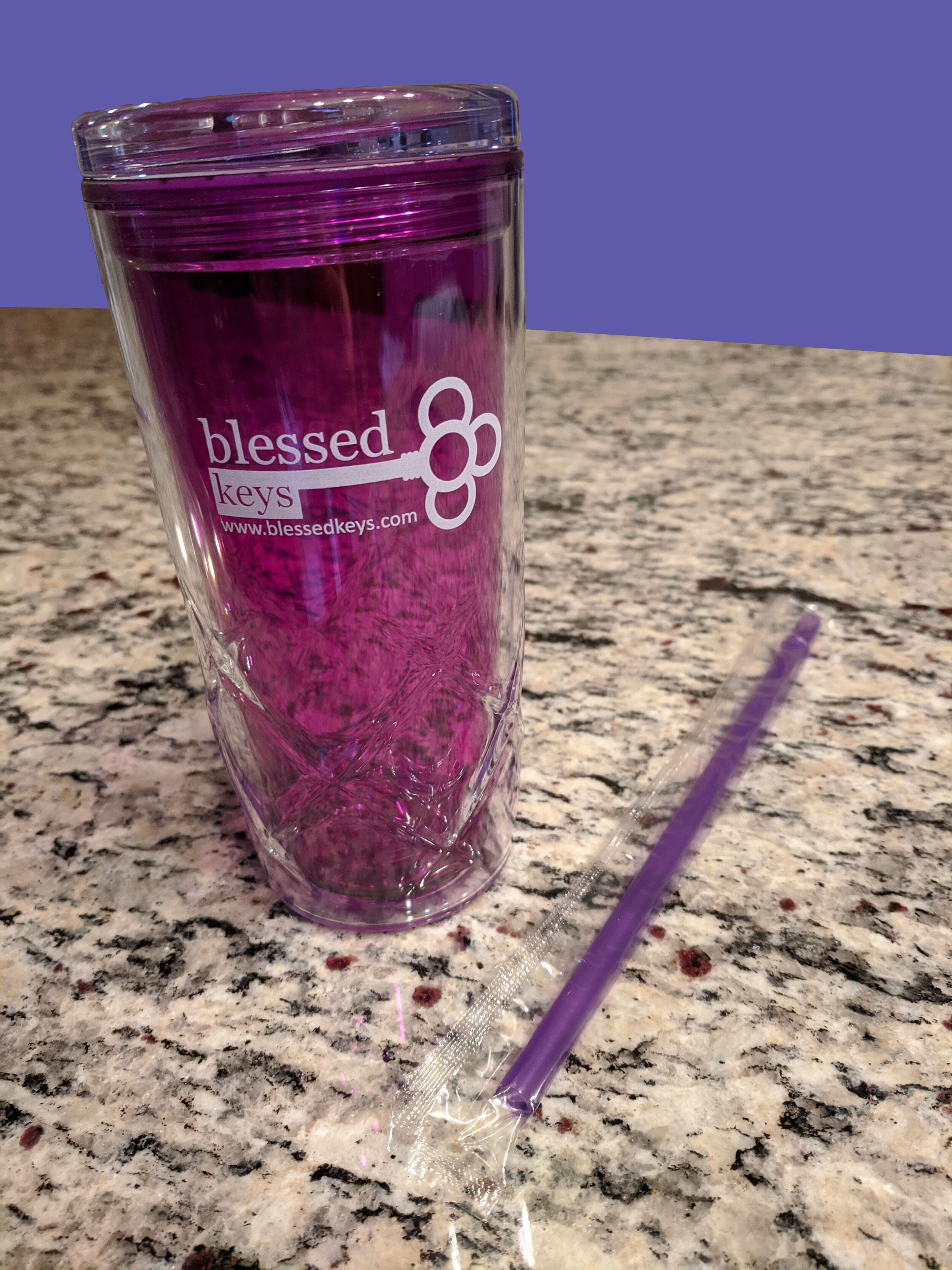 Blessed Keys Cups with Reusable Straw