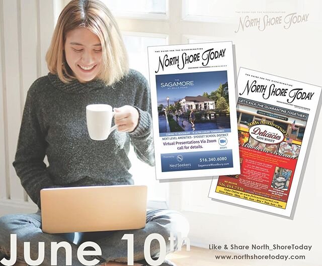 🔻Hello North Shore!!
We are glad to be back, and ready to show you the new books that are OUT TODAY!! Check great sales and new places in town. Get the latest on the businesses that are opening in your area. Call us at 516-496-4300 to reserve your s
