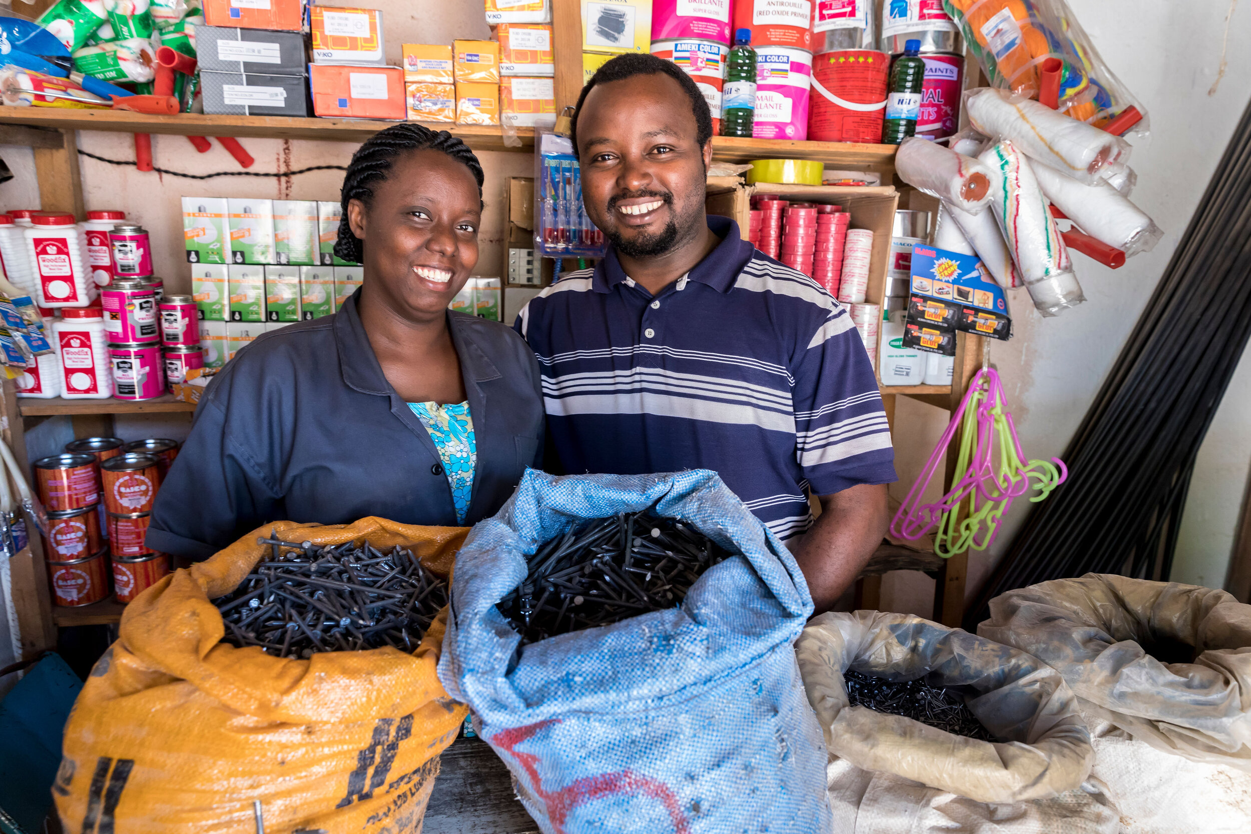 Entrepreneurs working together in a business