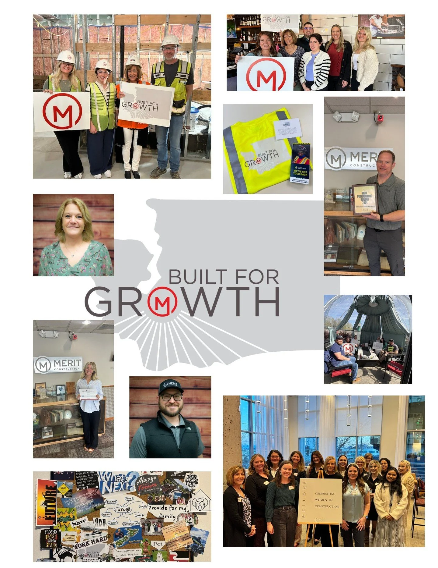 This year, Merit launched the Built for Growth campaign, a celebration of progress in every form. To set the tone, each team member created a vision board to set their intentions for the year ahead and defining what growth meant to them. Throughout t