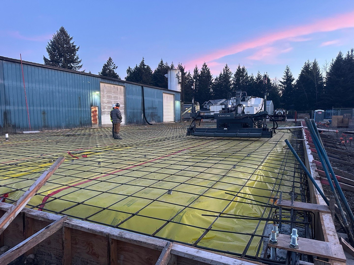 Big concrete day at Viking Cabinets! 

A lot goes into a successful pour, and this one was no exception. From the groundwork to the final finish, it takes a coordinated team effort to get 8,300 SF of concrete ready for a Pre-Engineered Metal Building