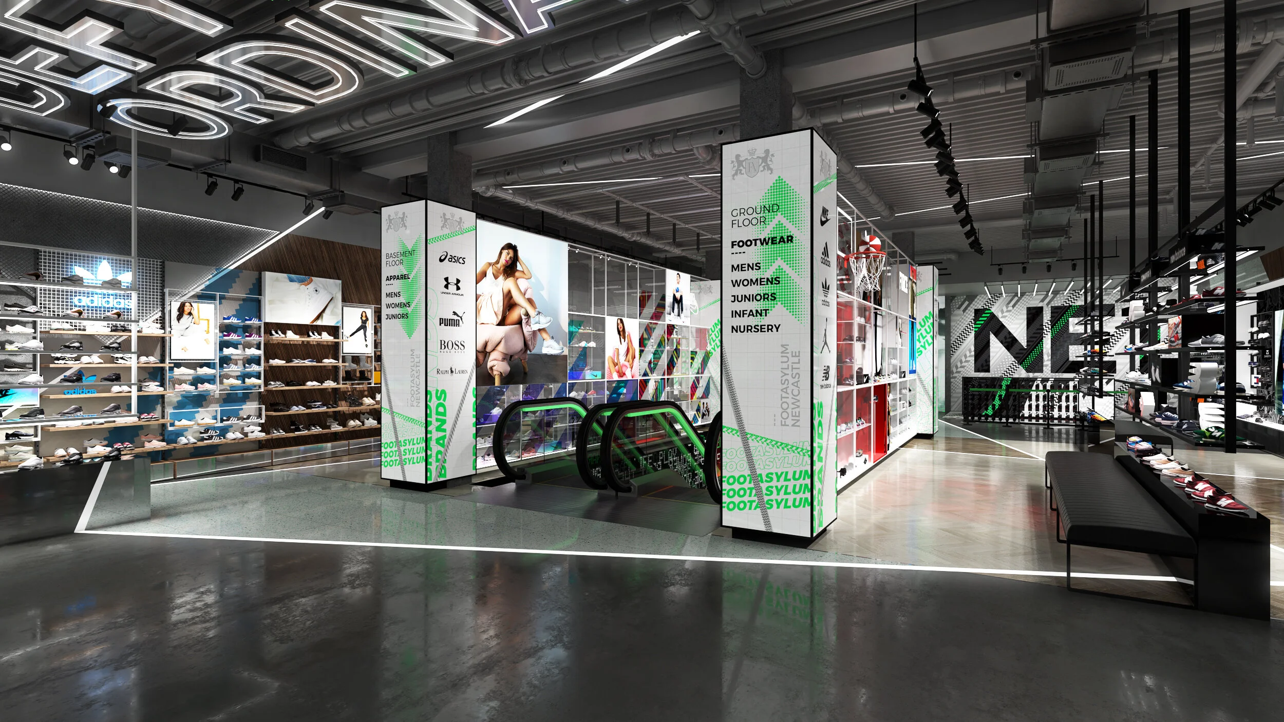 Footasylum Flagship Store Concept — ABK Visualisation