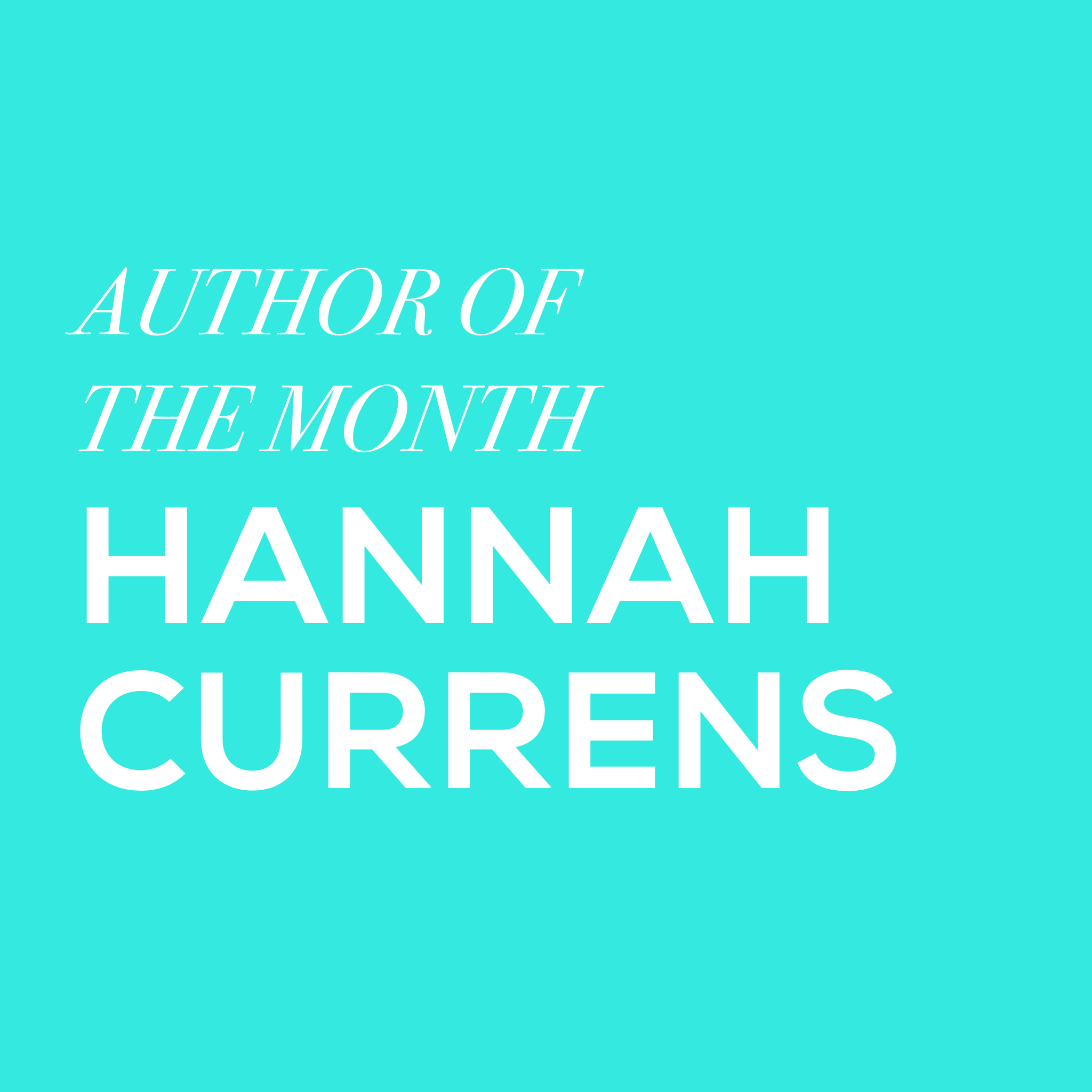 AUTHOR OF THE MONTH: February 2021