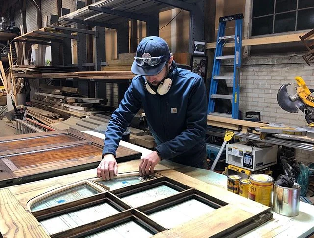 Cozy day in the shop to give a client&rsquo;s beautiful old door a makeover.