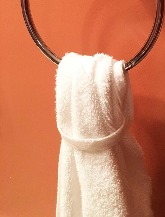Simple Diy Hanging Hand Towel (from old towel) 