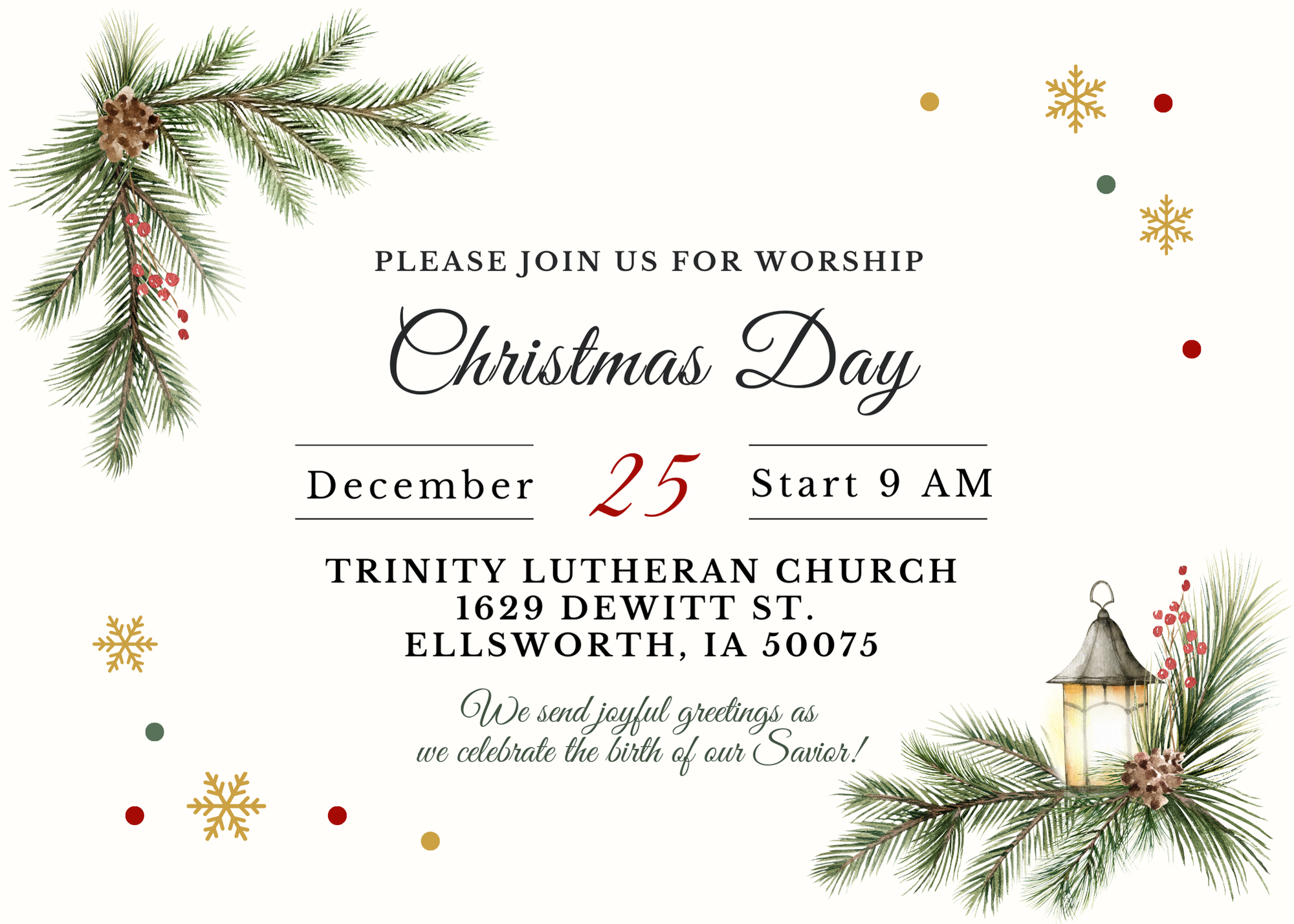 Christmas Day Worship Service