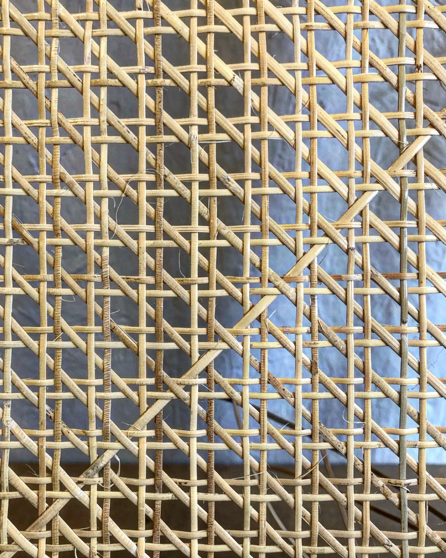 Enjoying a bit of hand caning this week. So nearly finished 👌🏻 Looking forward to posting a pic of the finished chair
.
.
.
.
.
#furniture #chairs #chair #restoration #repair #restore #mend #upholsterer #upholstery #reupholster  #rush #rattan #cane
