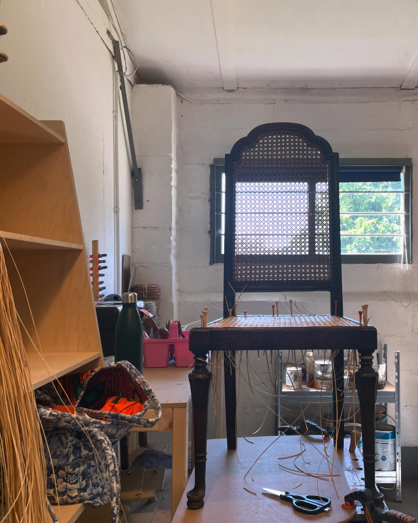 The last minute scramble before the Summer hols kick in ☀️
.
.
.
.
.
.
#furniture #chairs #chair #restoration #repair #restore #mend #upholsterer #upholstery #reupholster  #rush #rattan #cane #seatweaving#rushseating #somerset #dorset #southwest #sma