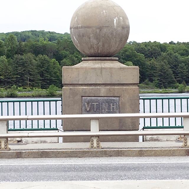 One foot in #Vermont. One foot in #newhampshire. 
Standing here on the bridge of many balls, enjoying the day!