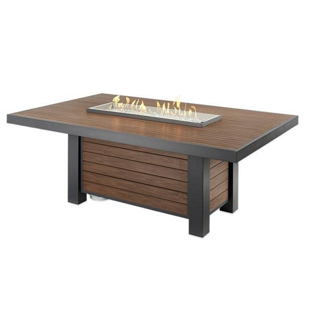 Kenwood Linear Dining Height Gas Fire Pit Table