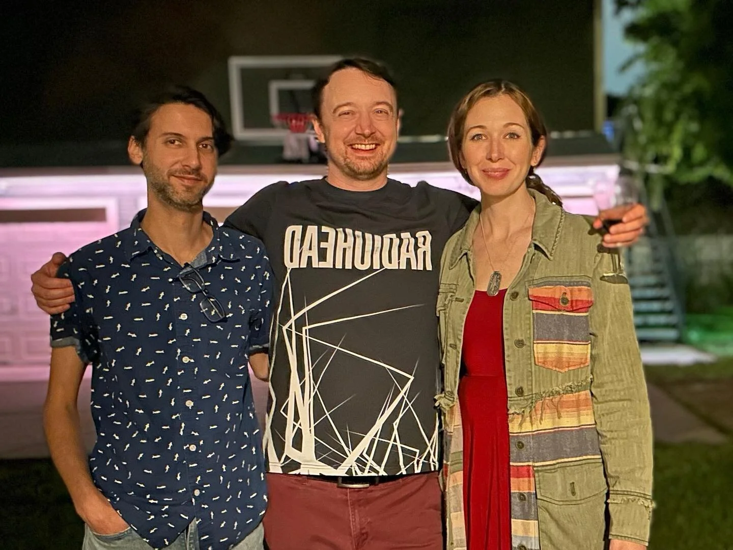 The classic Trio pic #19years 🤯 at the James The Austin Native Is Really Moving Away This Time Farewell Party 🎊 Russell and I will be your best buddies for another 19 years whether you come back from Chicago or not 🙃👍