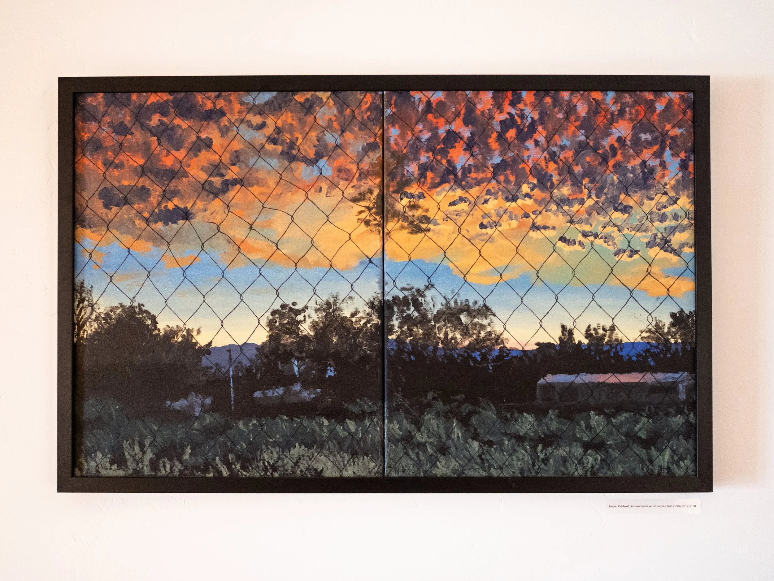 Jorddan Caldwell, Sunrise Fence, oil on Canvas 2017.jpg