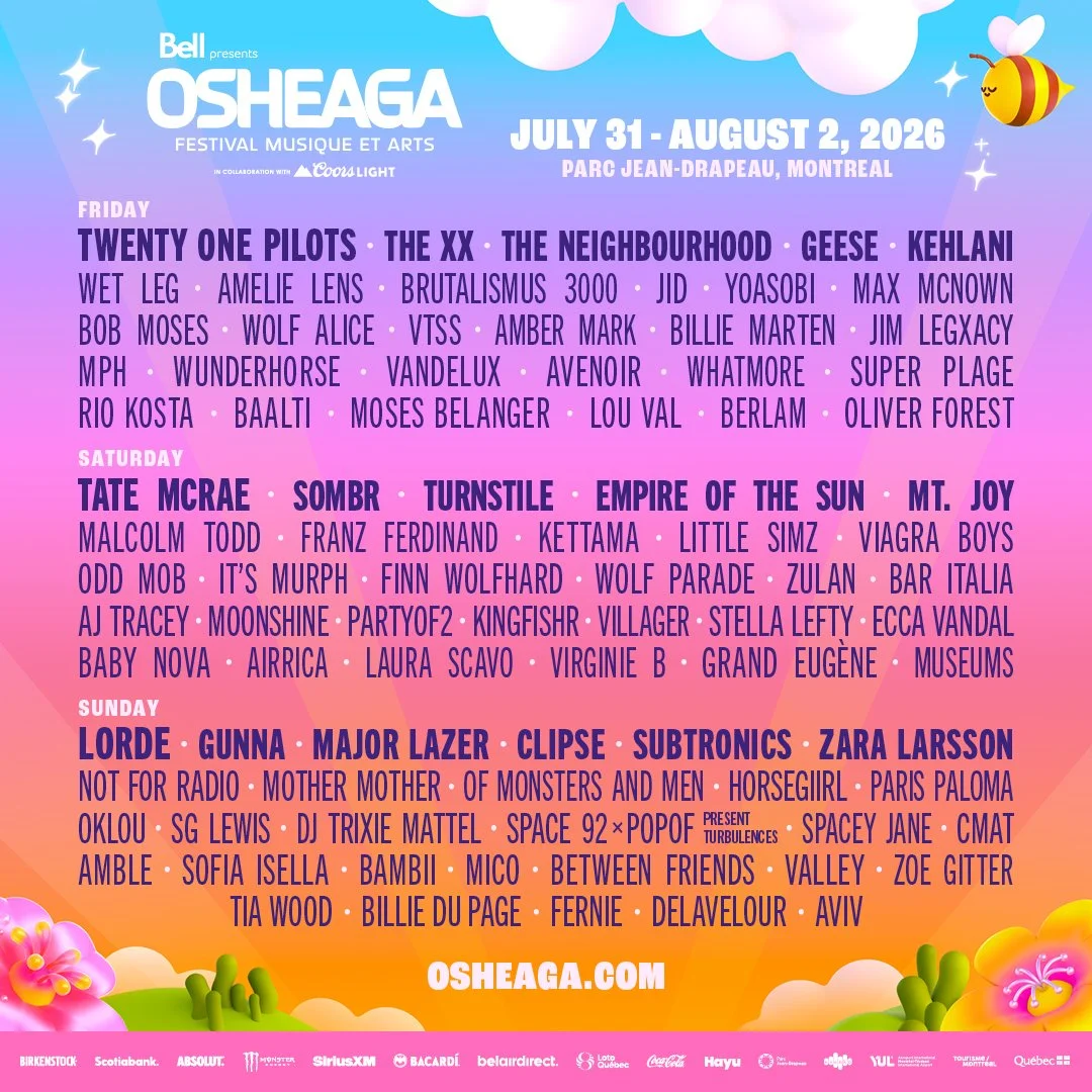 Osheaga 2026 Brings Lorde, The xx, Brutalismus 3000 and More to Parc Jean-Drapeau This August