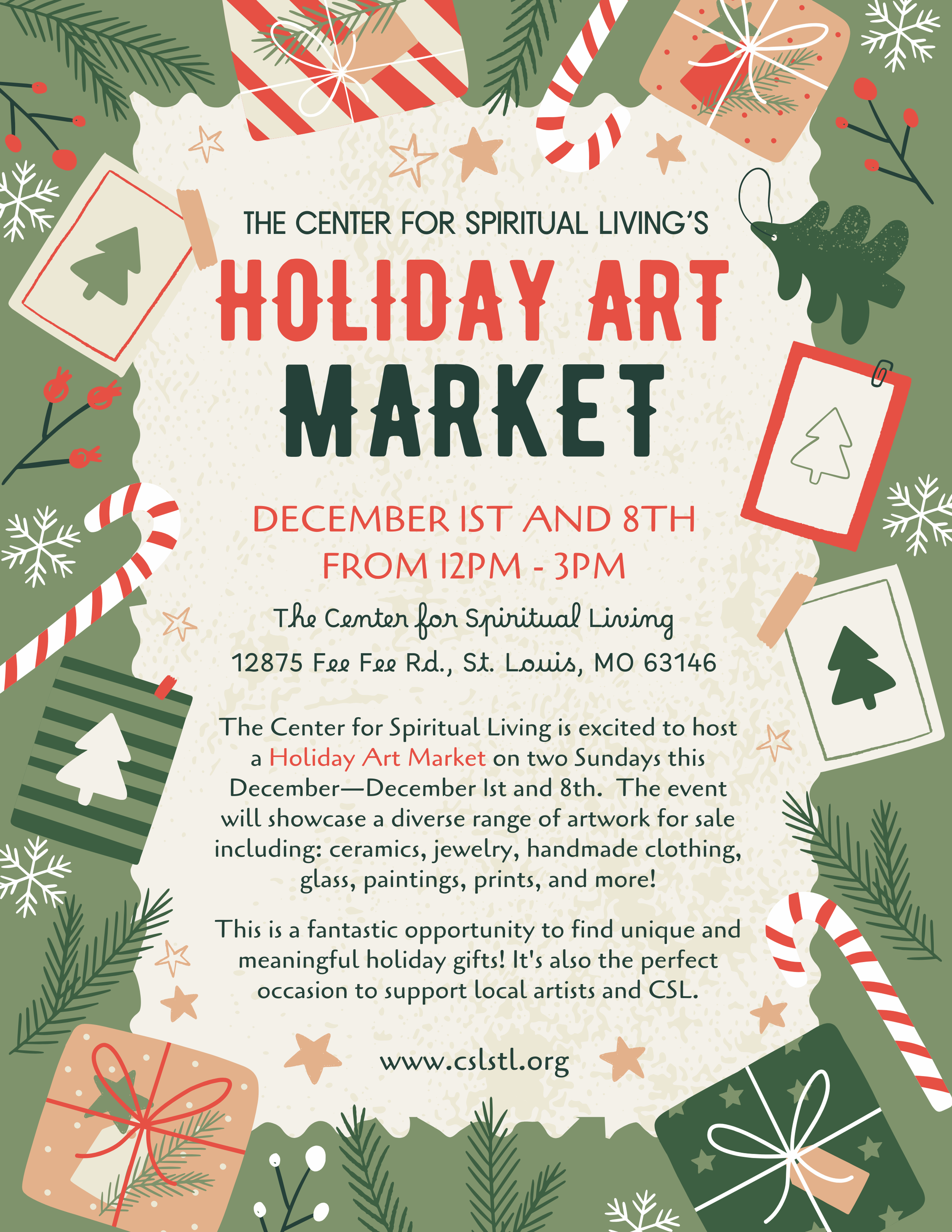 Center for Spiritual Living Holiday Art Market