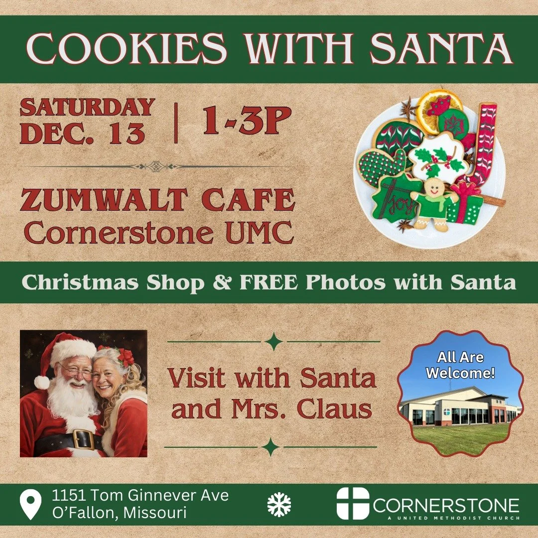🎄THIS SATURDAY - FUN FOR THE WHOLE FAMILY 🎄

📅 Saturday, Dec 13 | 1&ndash;3 P
📍 Zumwalt Caf&eacute; | Cornerstone UMC.

The United Women in Faith of Cornerstone UMC welcome ALL to a festive community event full of holiday cheer!

What&rsquo;s wai