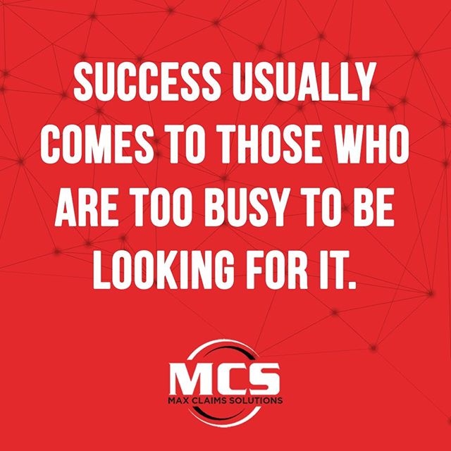 Success usually comes to those who are too busy to be looking for it. #MotivationMonday