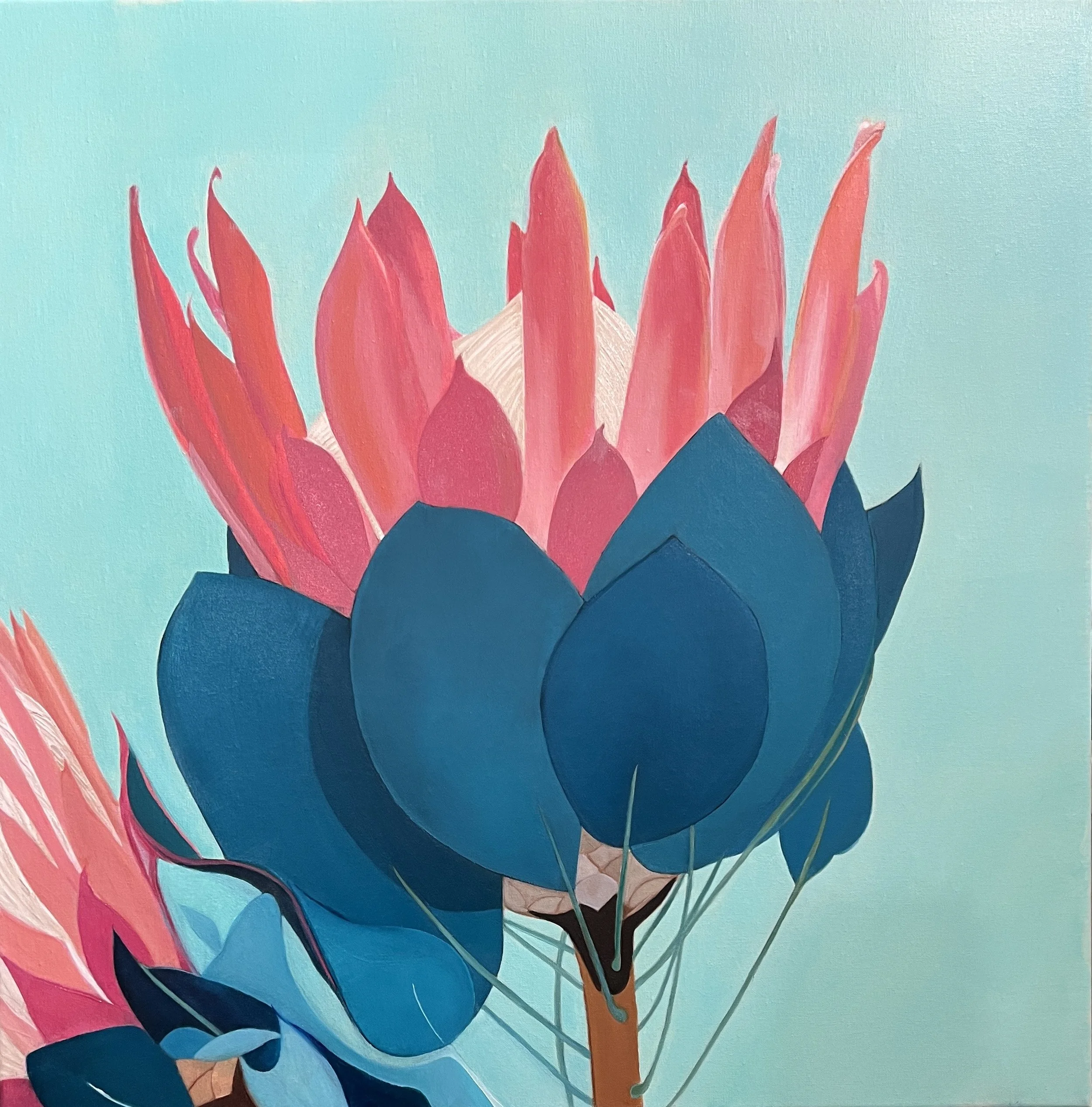 Protea oil painting #10