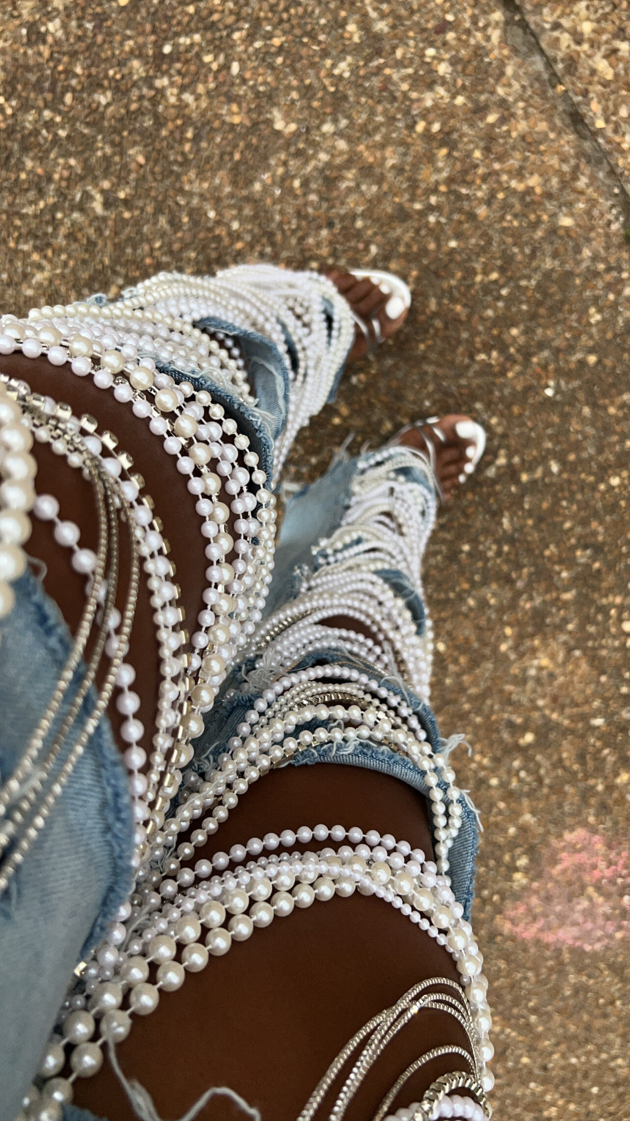 Stunning Beaded Rhinestone Jeans for Women