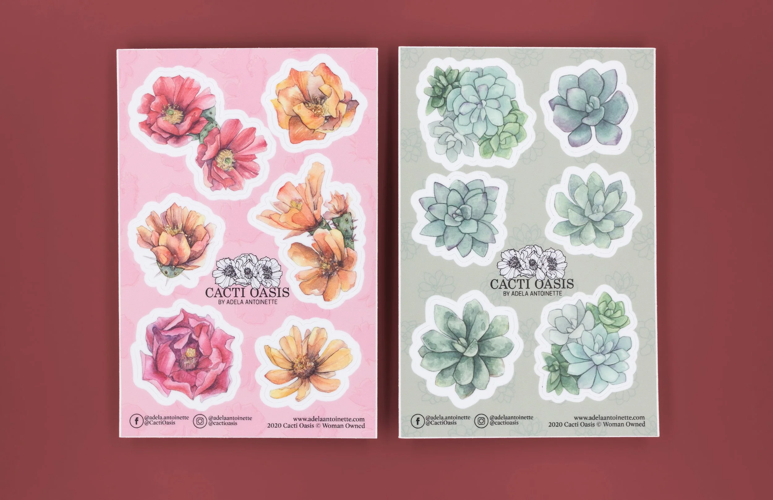 Cacti Oasis Sticker Sheets | Vinyl Stickers | Journal Stickers | (Copy)