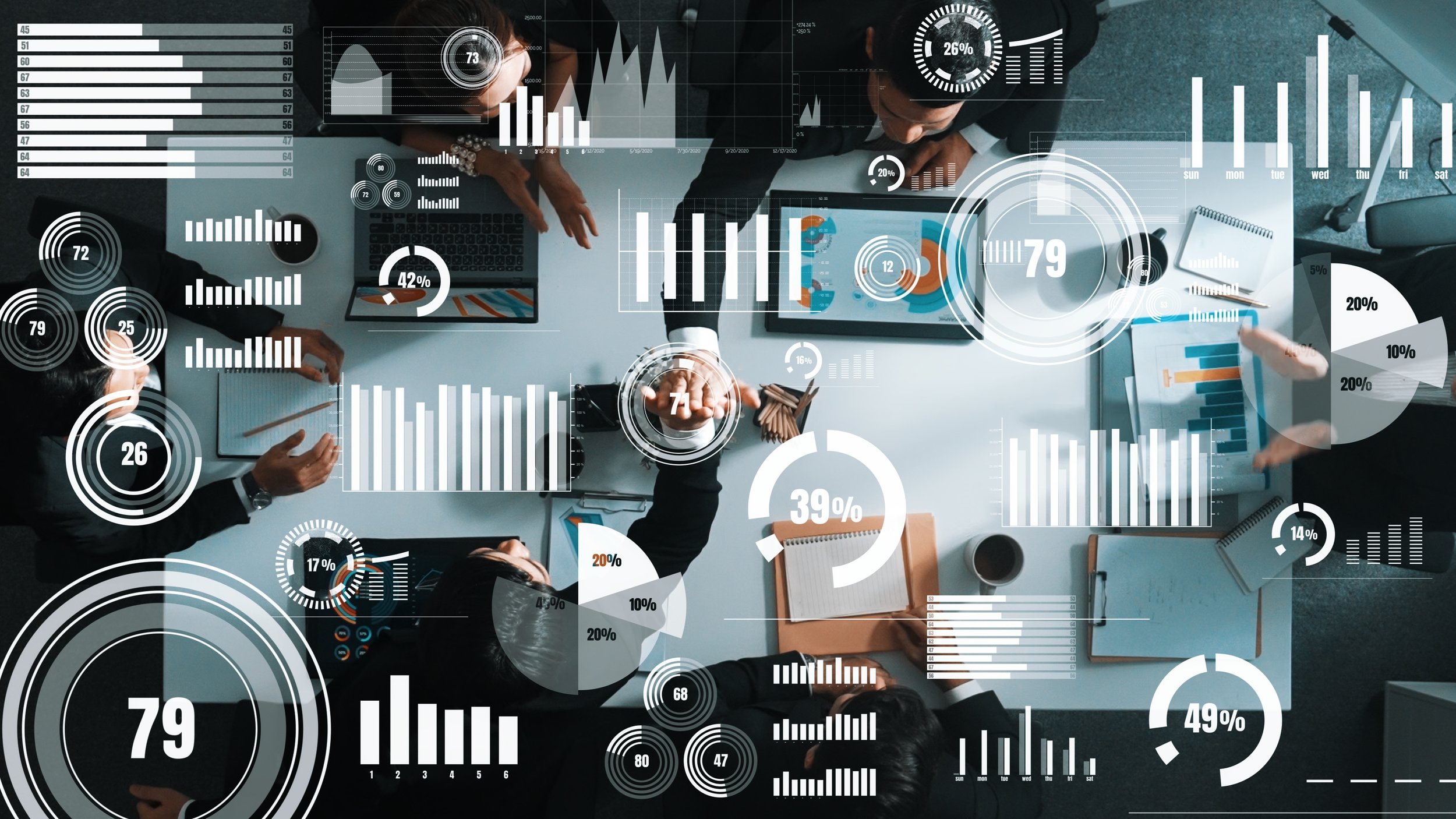 Marketing professionals collaborating with AI tools to improve creative and performance outcomes