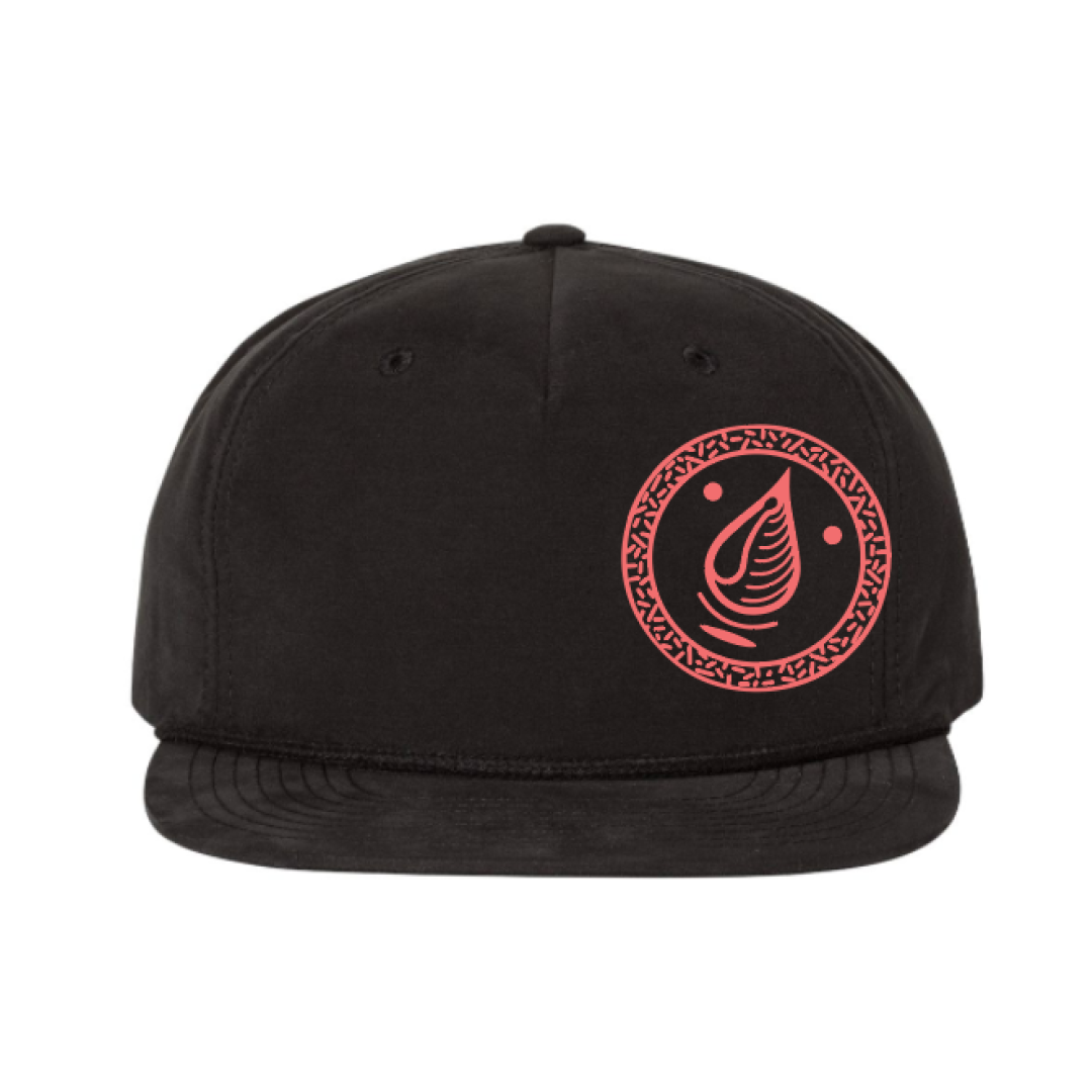 Smile! Low-Profile Snapback Cap — Coral