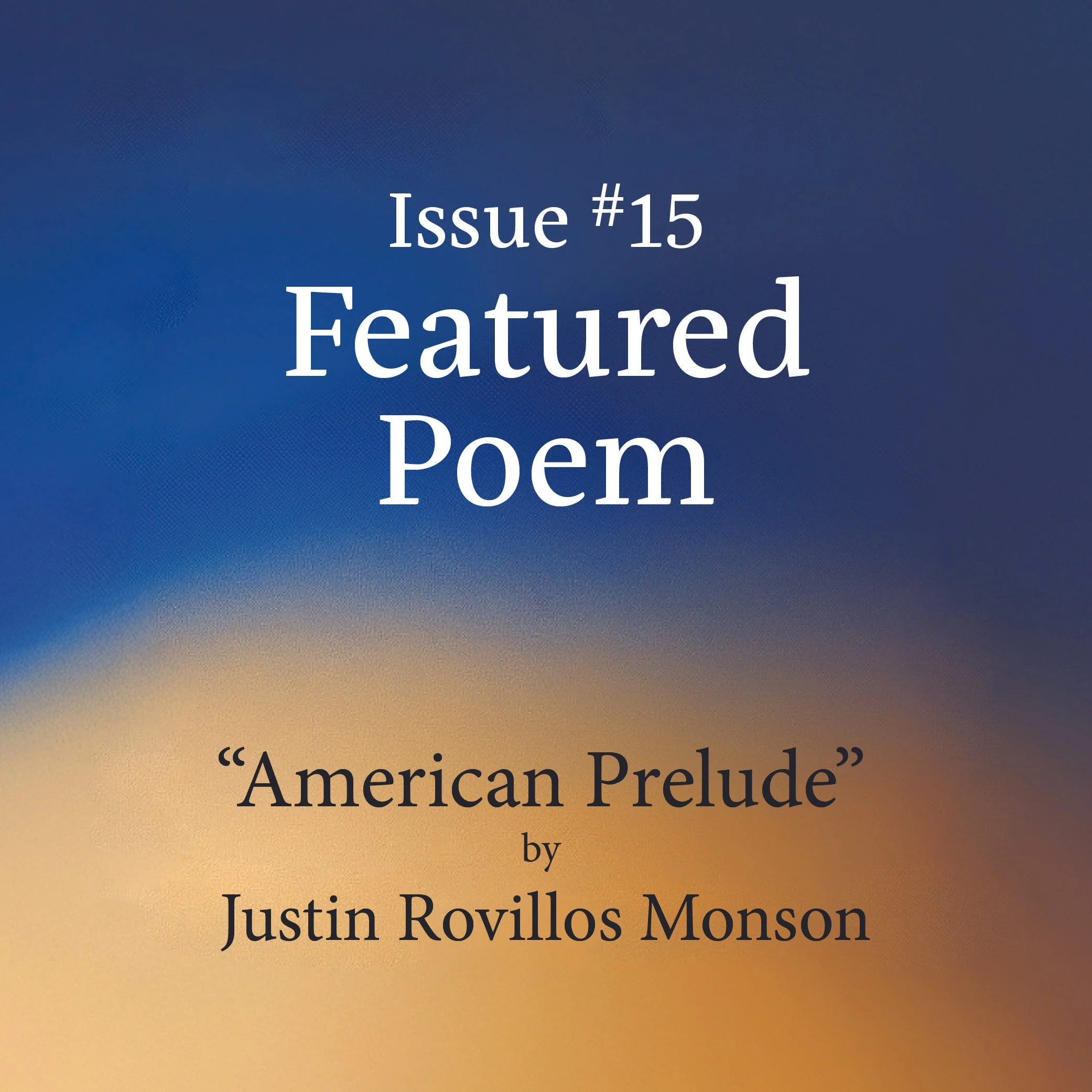 Issue #15 Featured Poem