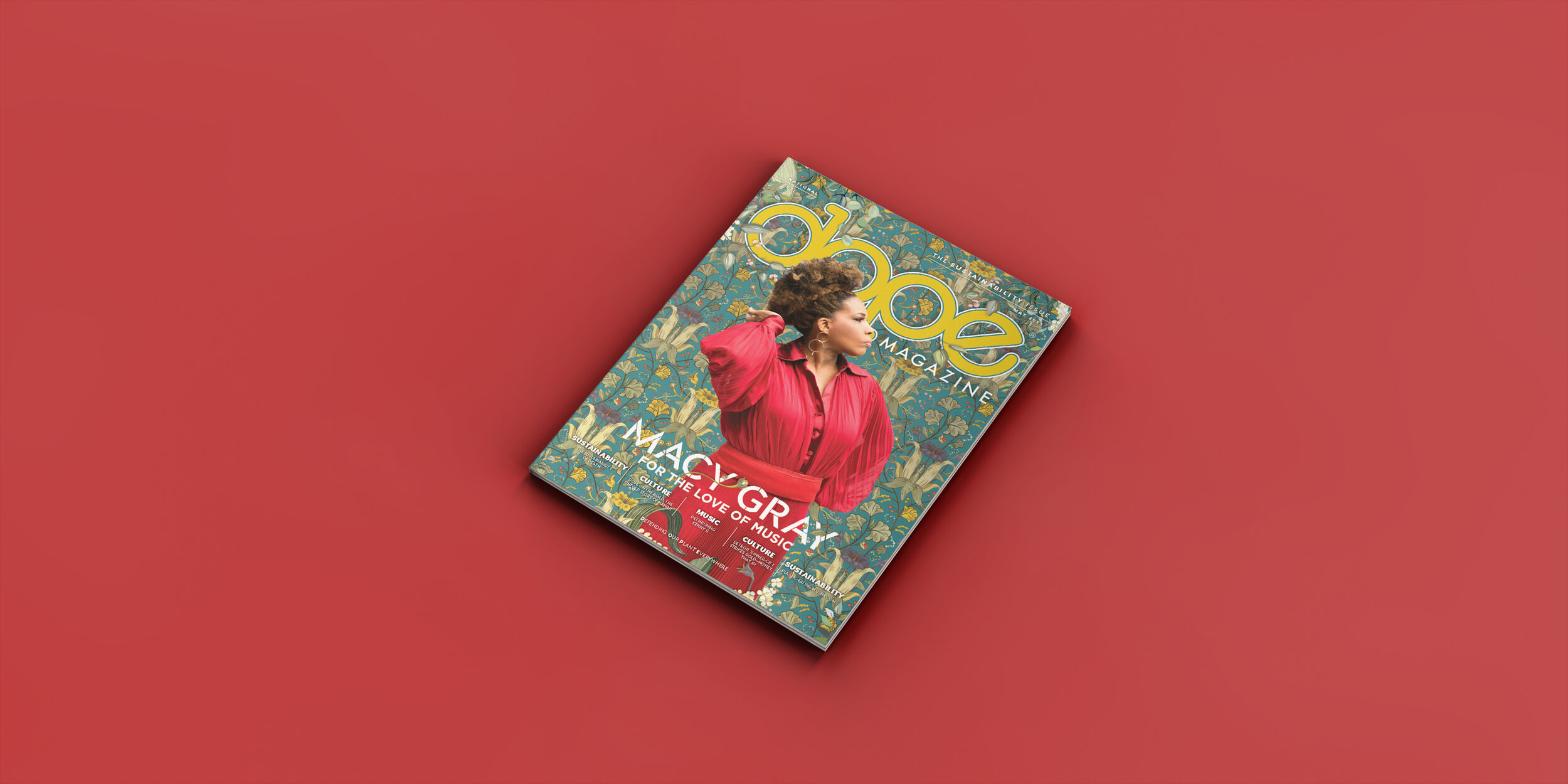 Magazine cover I designed featuring Macy Gray for our environmental issue.
