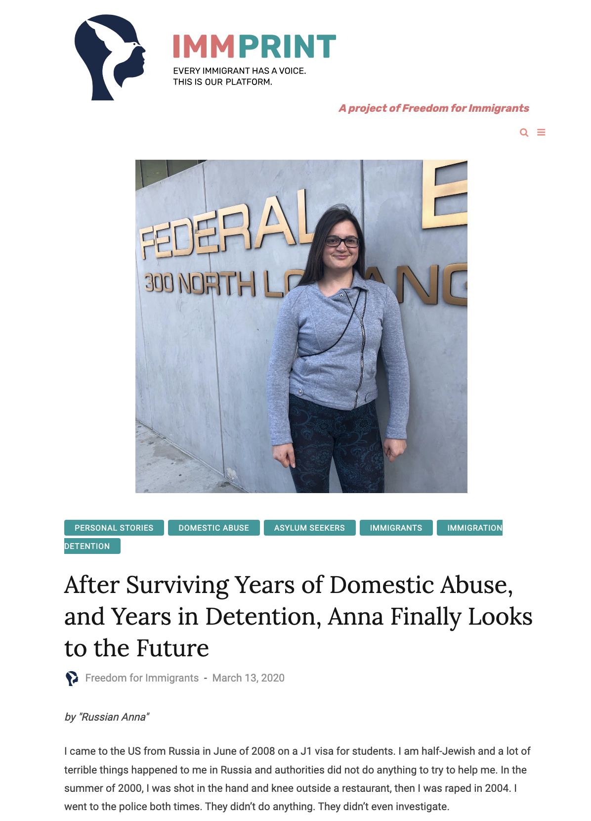 Anna spent 2 years in immigration detention interpreting hundreds of ...