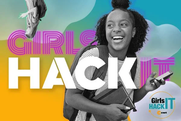 Girls HackIT Event Marketing Graphics by DesignSesame!