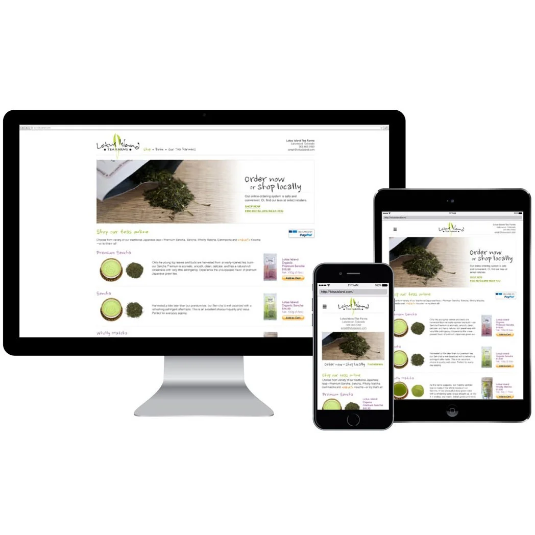 Lotus Island Tea Farms Website Design by DesignSesame!