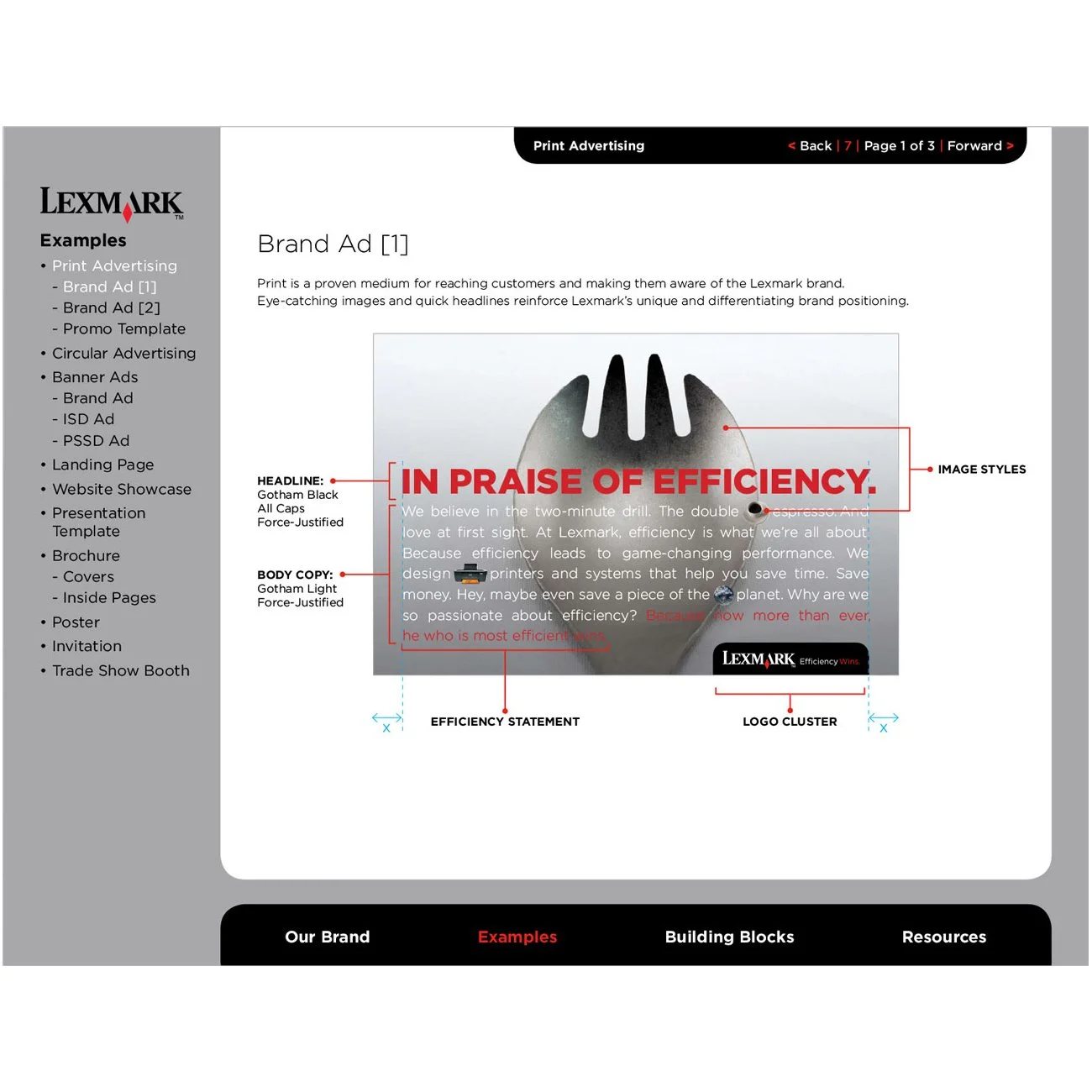 Lexmark Brand Style Guide by Litsko Yoshida via Doner Design Group