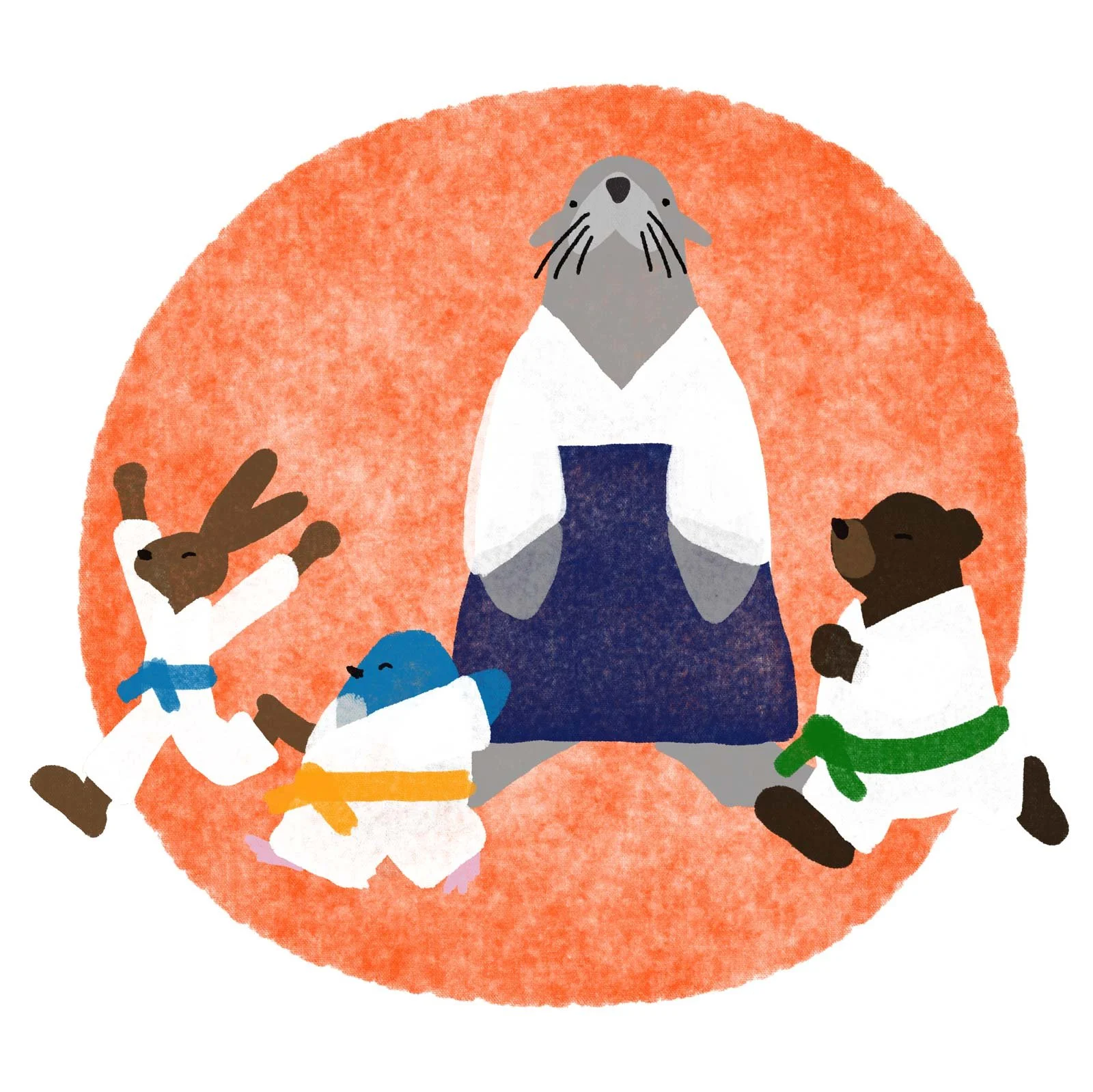 Illustration for Aikido of San Diego Family Hour social post