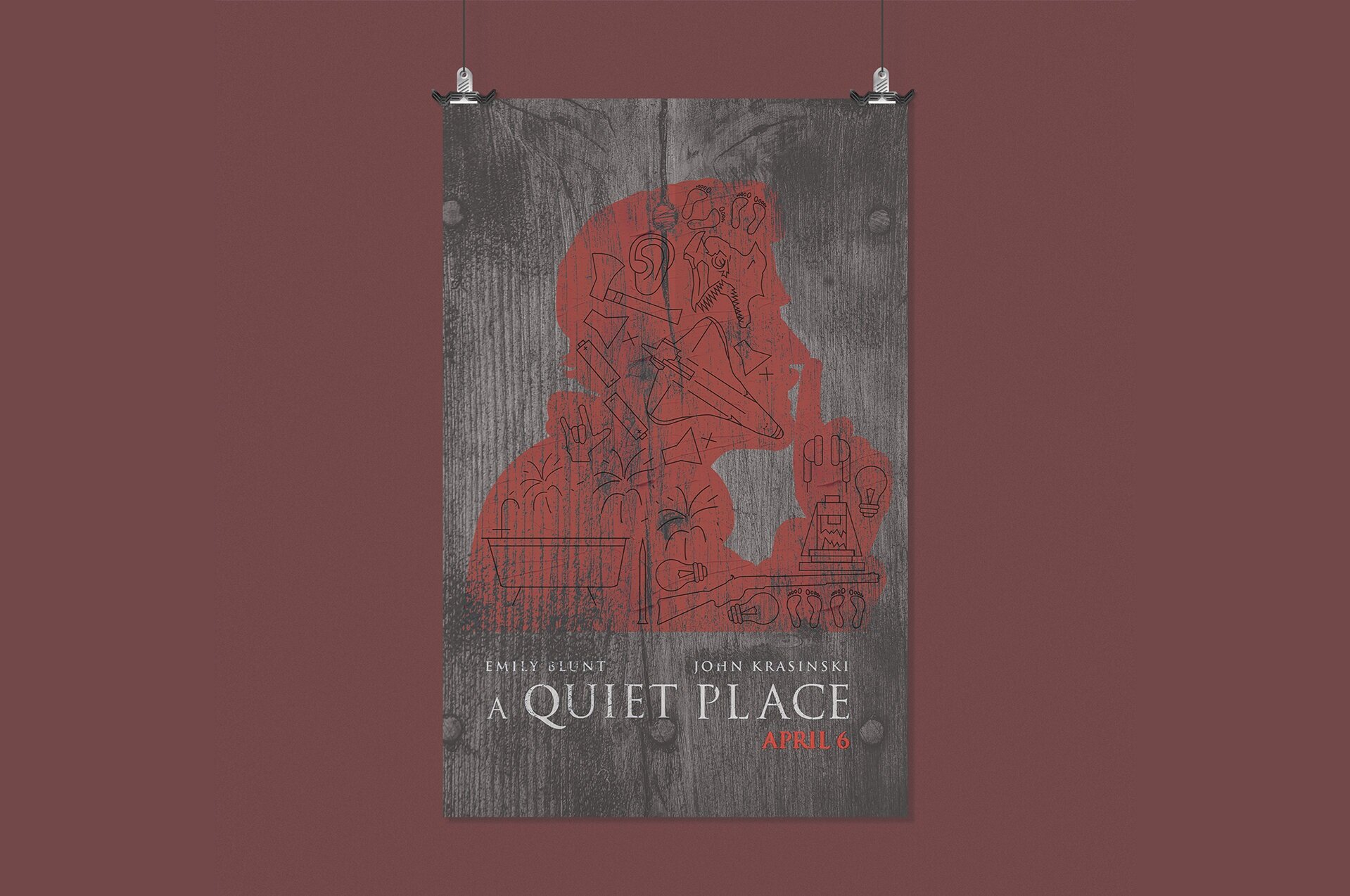 A Quiet Place 2018 Movie Poster Print A0-A1-A2-A3-A4-A5-A6-MAXI C247