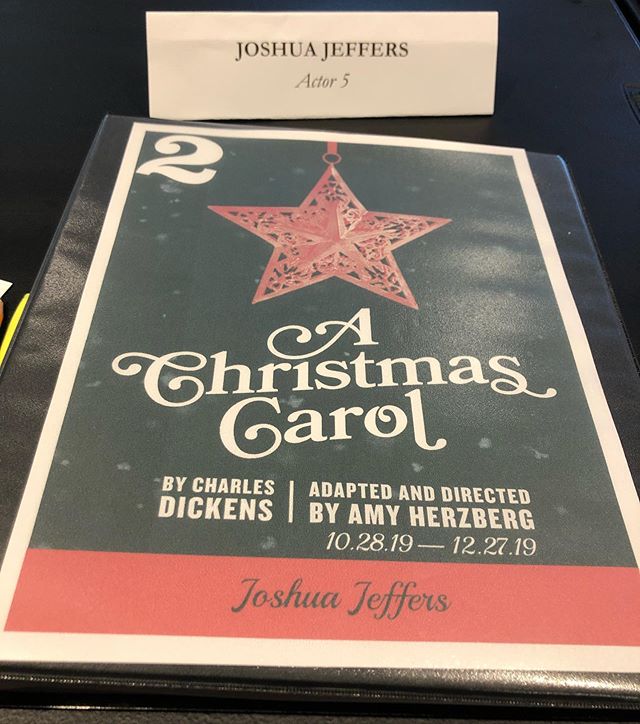 Obligatory first day of rehearsal pic! 
#ChristmasCarol #fred #youngscrooge #theatresquared #bookedfortheholidays #godblessuseveryone