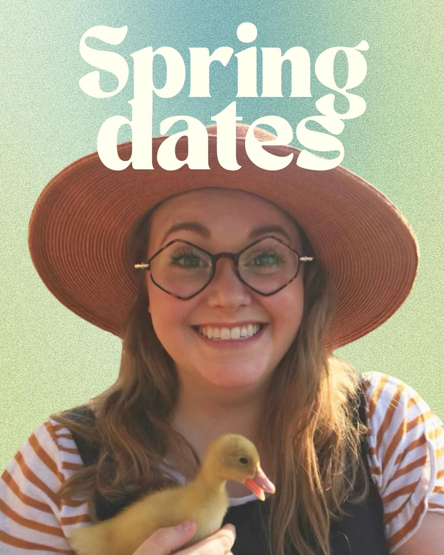 Hey! Spring is SPRINGING so here is a picture of me being ridiculously happy about holding a baby chick to let you know all the art markets I have lined up for this glorious season of growth! I hope to see your lovely face soon! I have so much new an