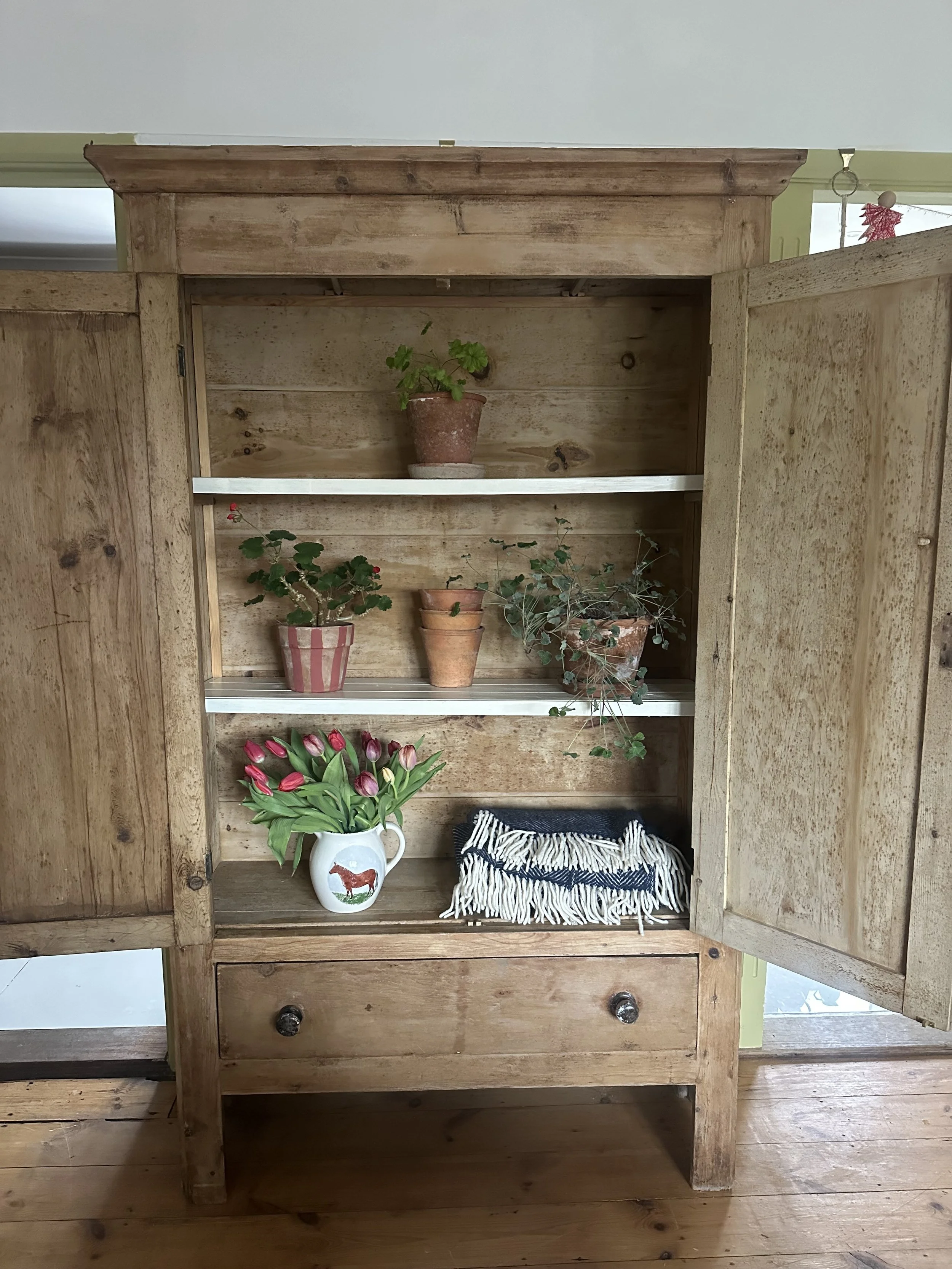 Lovely Antique Old Pine Cupboard