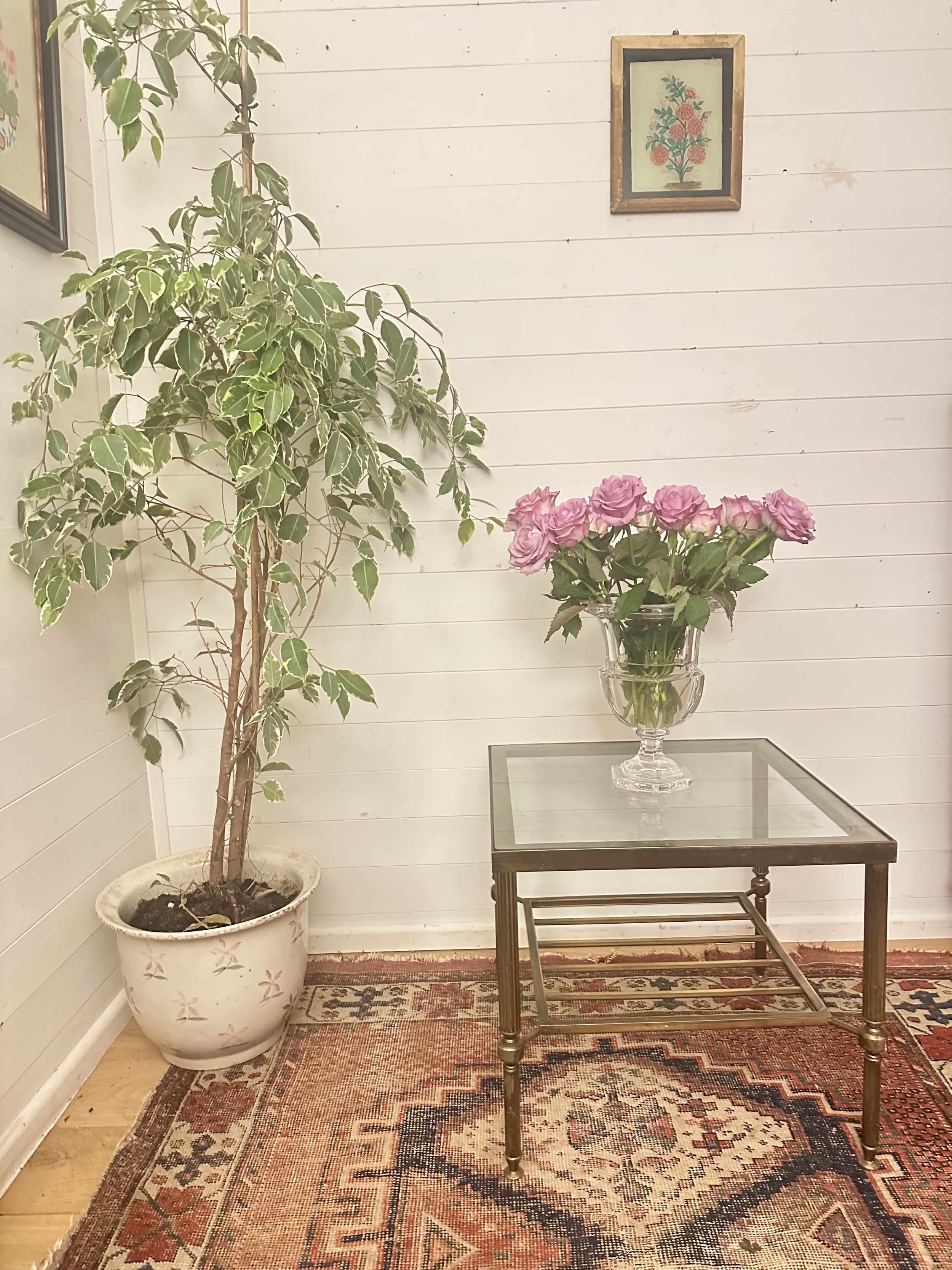 Classic French Mid Century Brass Side Table