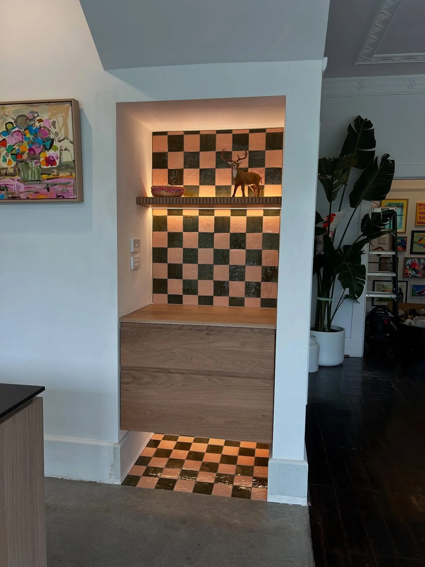 Some recent lighting installs.
Upstairs painted by @lolicoptyltd