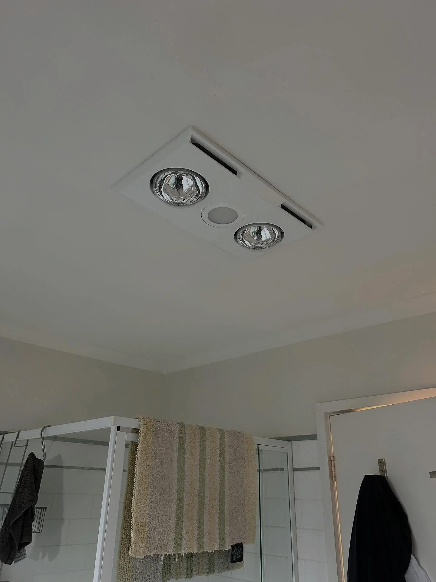 New @voltex_electrical_australia LED downlights throughout the home and a new @voltex_electrical_australia light/heat/fan unit in the upstairs bathroom.